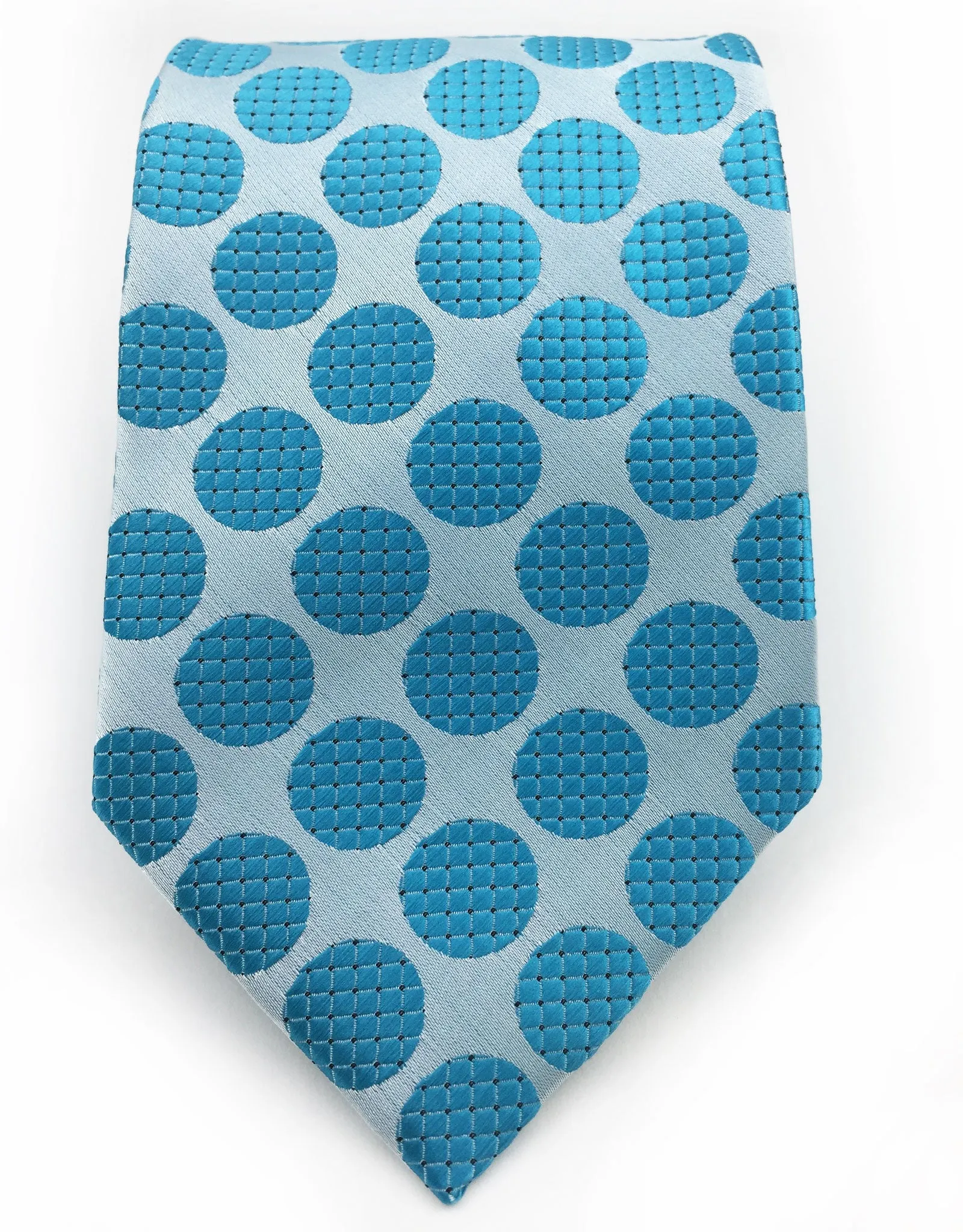 Aqua Polka Dot Necktie