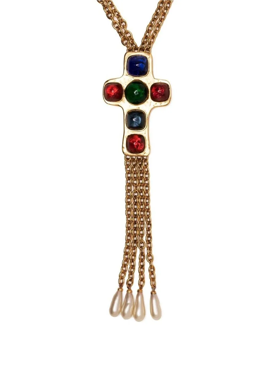 Cabochon Cross Necklace