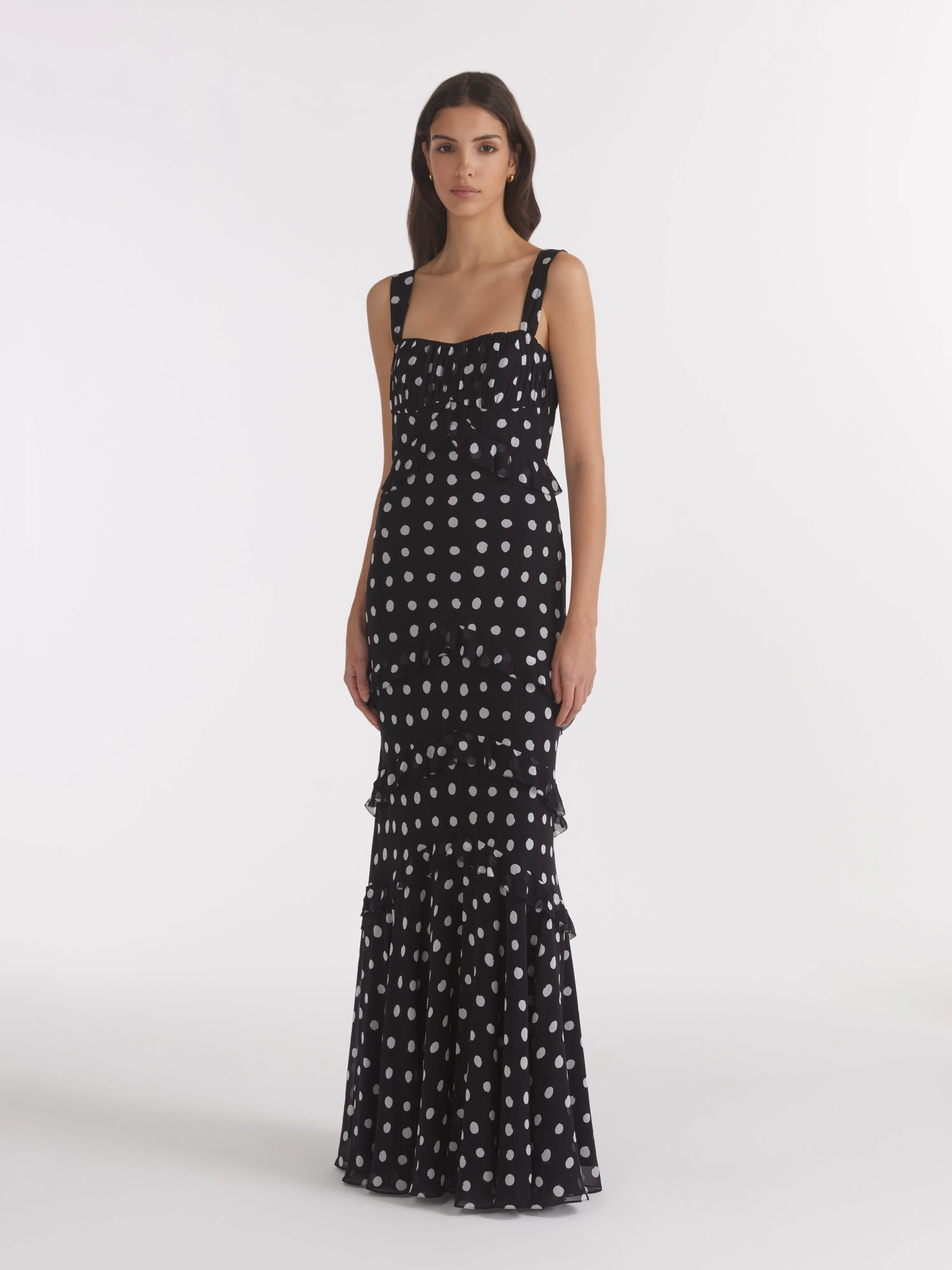 Chandra Dress in Mono Dot