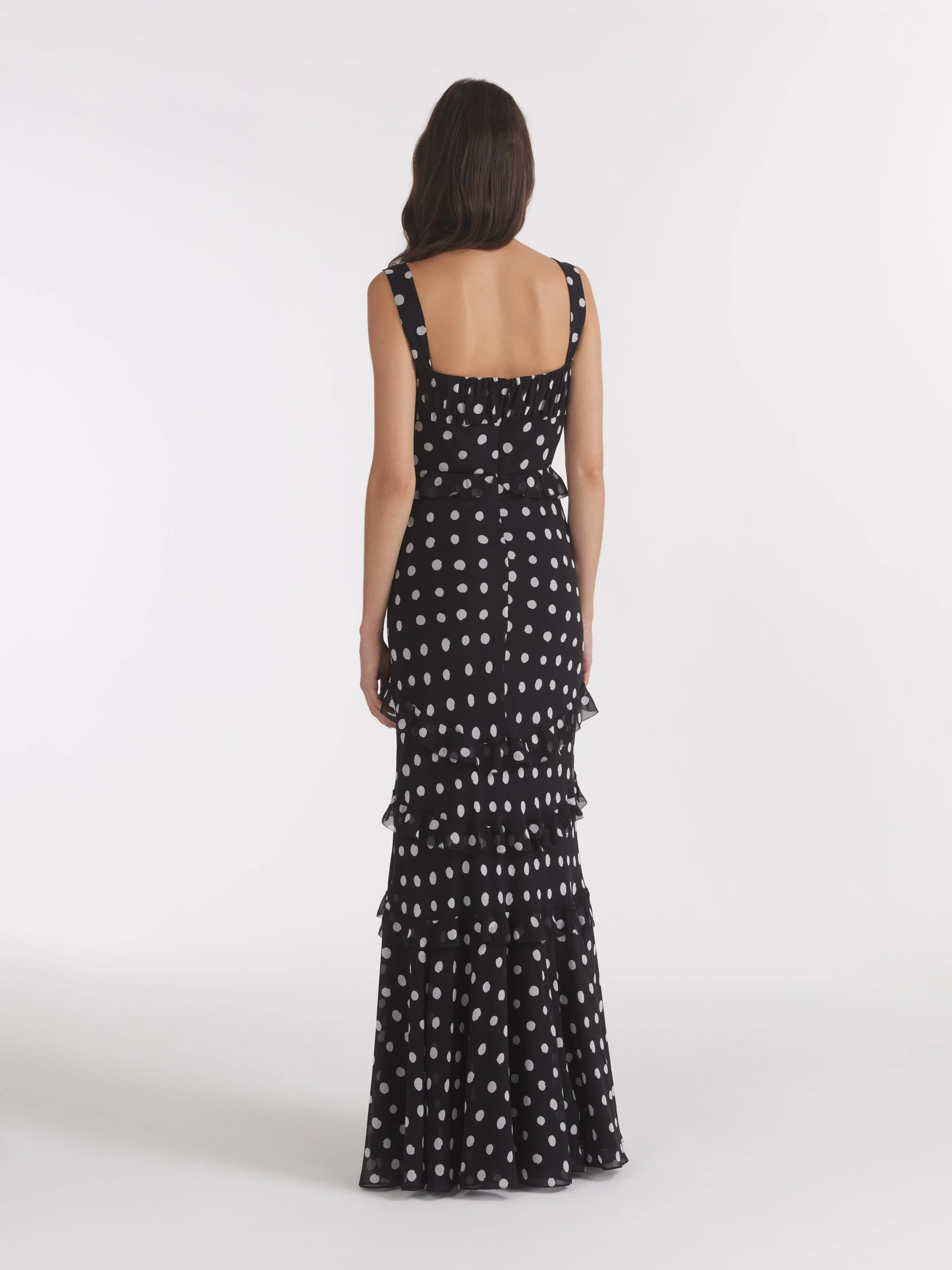 Chandra Dress in Mono Dot