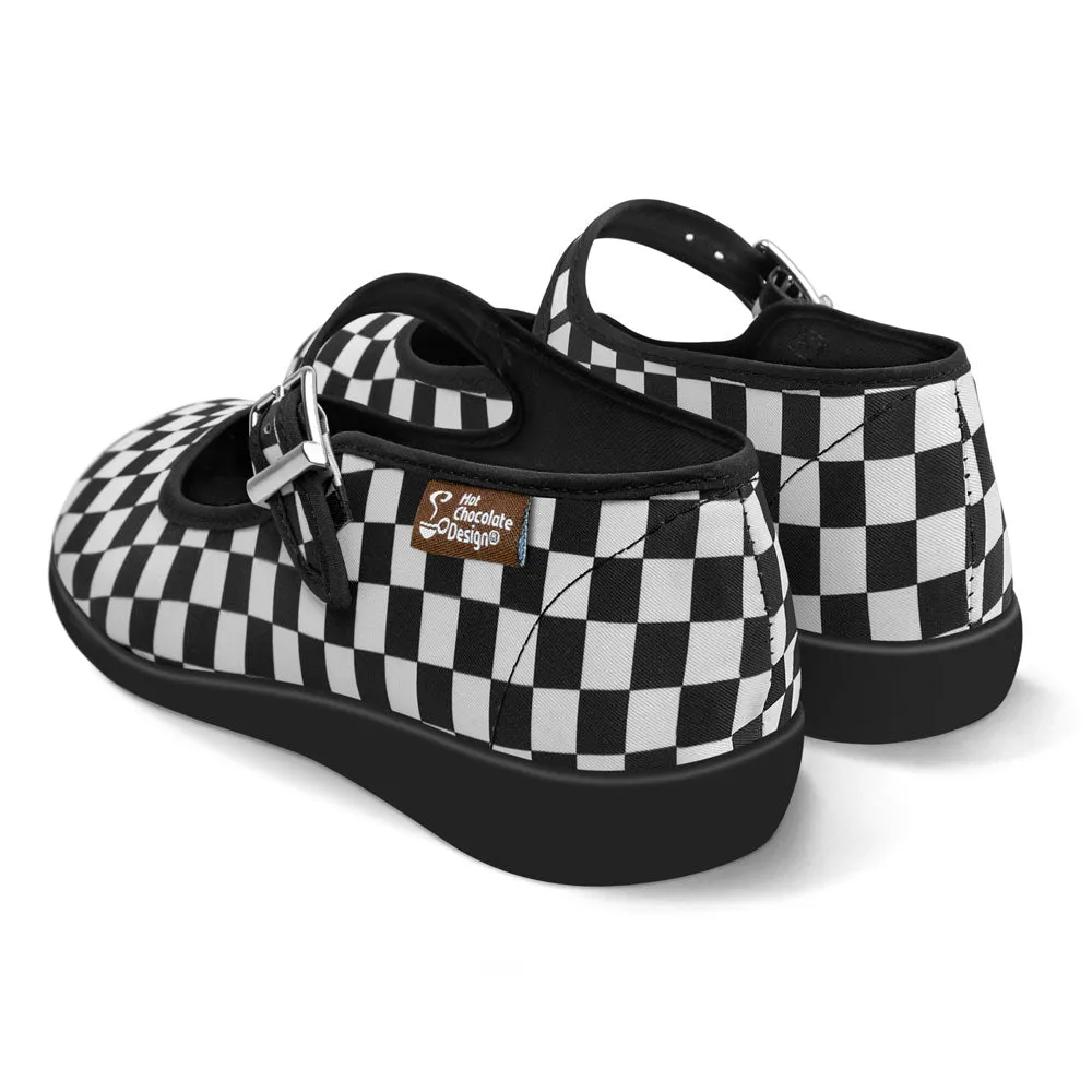 Chocolaticas® Checkers Women's Mary Jane Flat