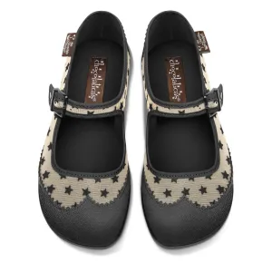 Chocolaticas® Womens Havana Stars Mary Jane Flat Shoes - Stylish and Comfortable Footwear for Everyday Wear