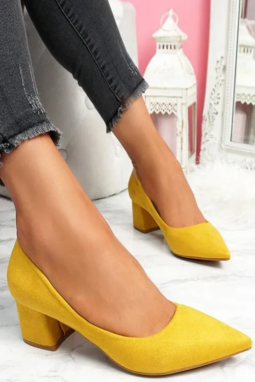 Chunky Heel Pointed Heels