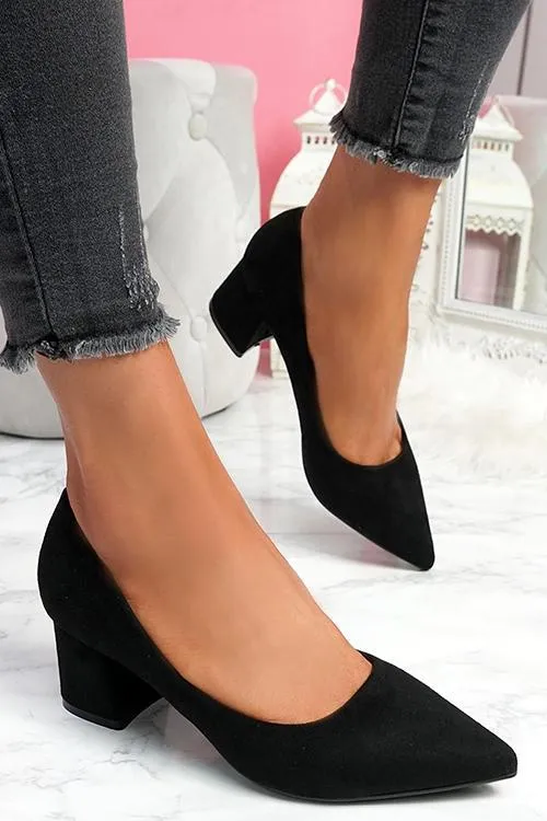 Chunky Heel Pointed Heels