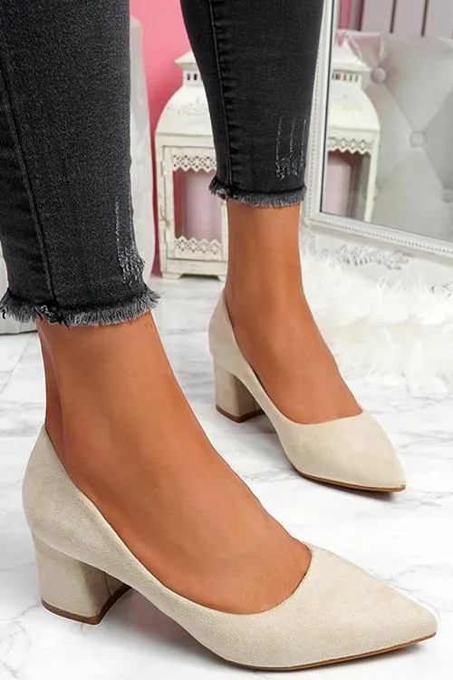 Chunky Heel Pointed Heels