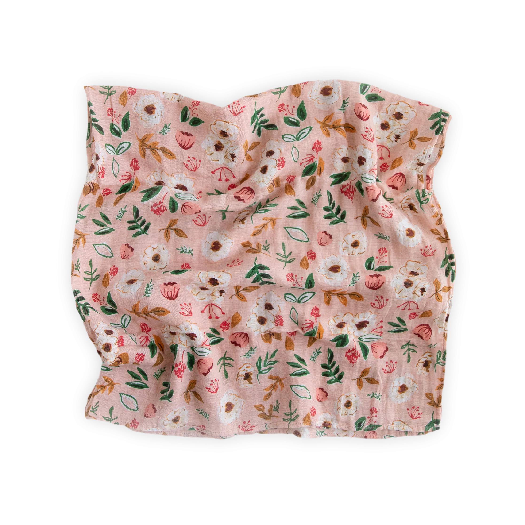 Cotton Muslin Swaddle Blanket - Vintage Floral