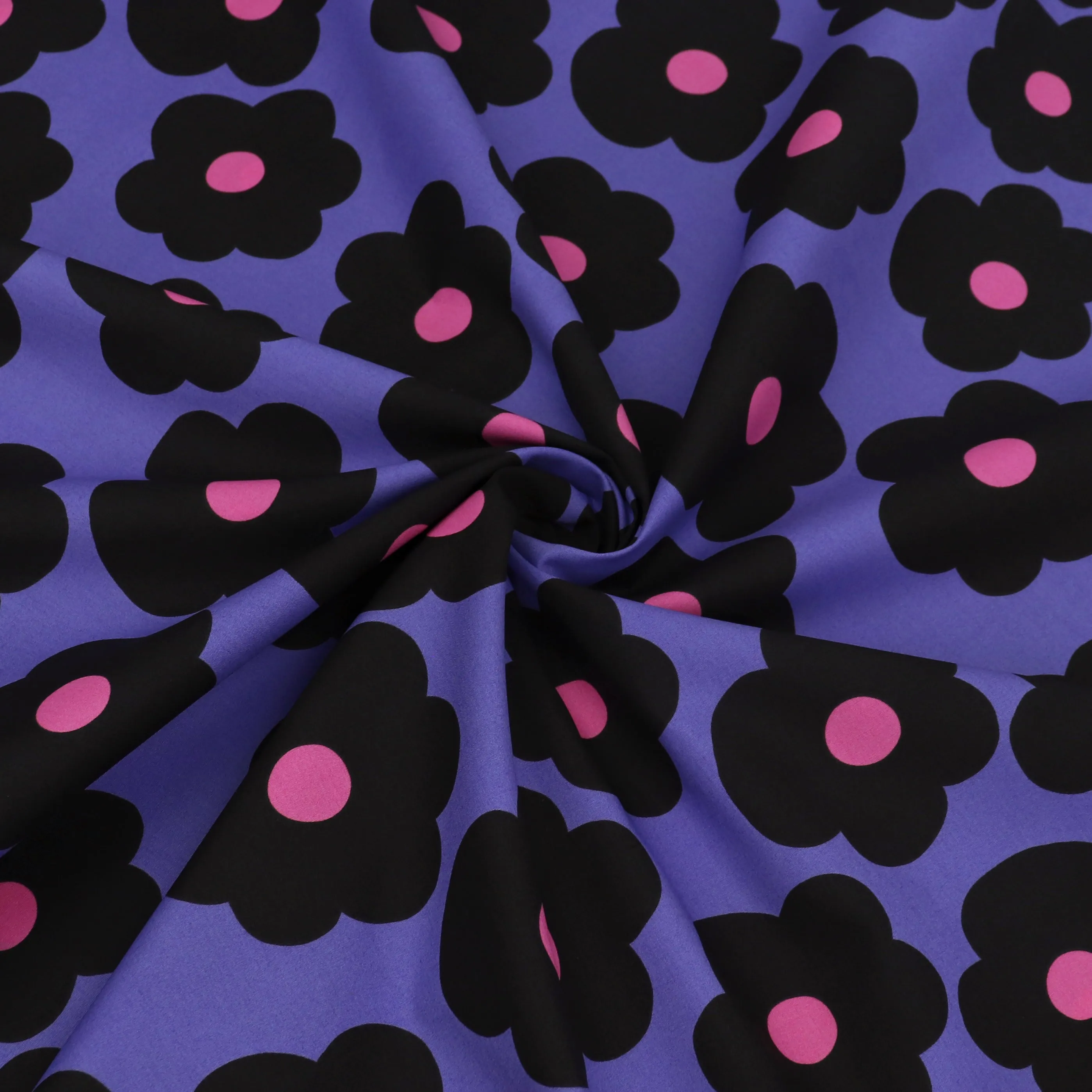 Cotton Poplin - Nerida Hansen X Verhees Collab- Big Flower Purple