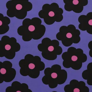 Cotton Poplin - Nerida Hansen X Verhees Collab- Big Flower Purple