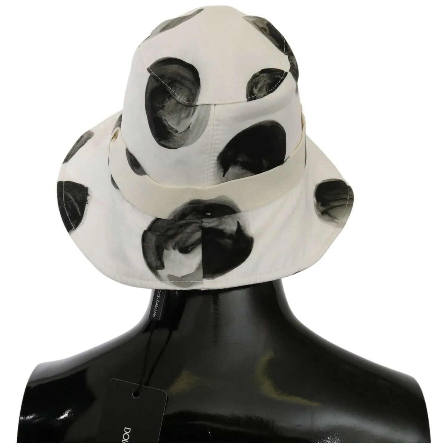 Dolce & Gabbana Polka Dot Cotton Bucket Hat - White & Black