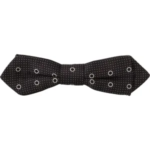 Dolce & Gabbana Polka Dot Silk Bow Tie in Black and White