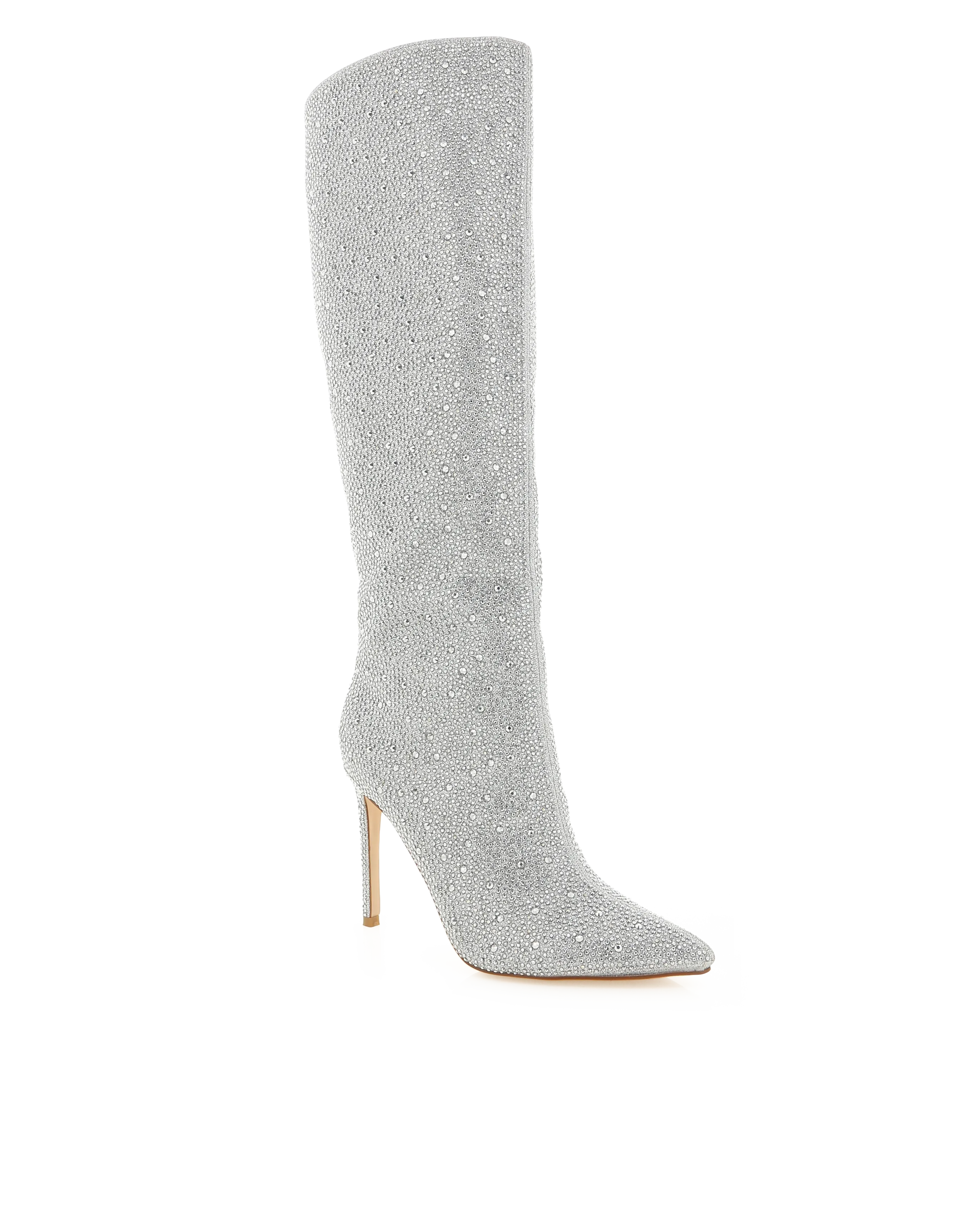 Emmaline Silver Rhinestone Boot