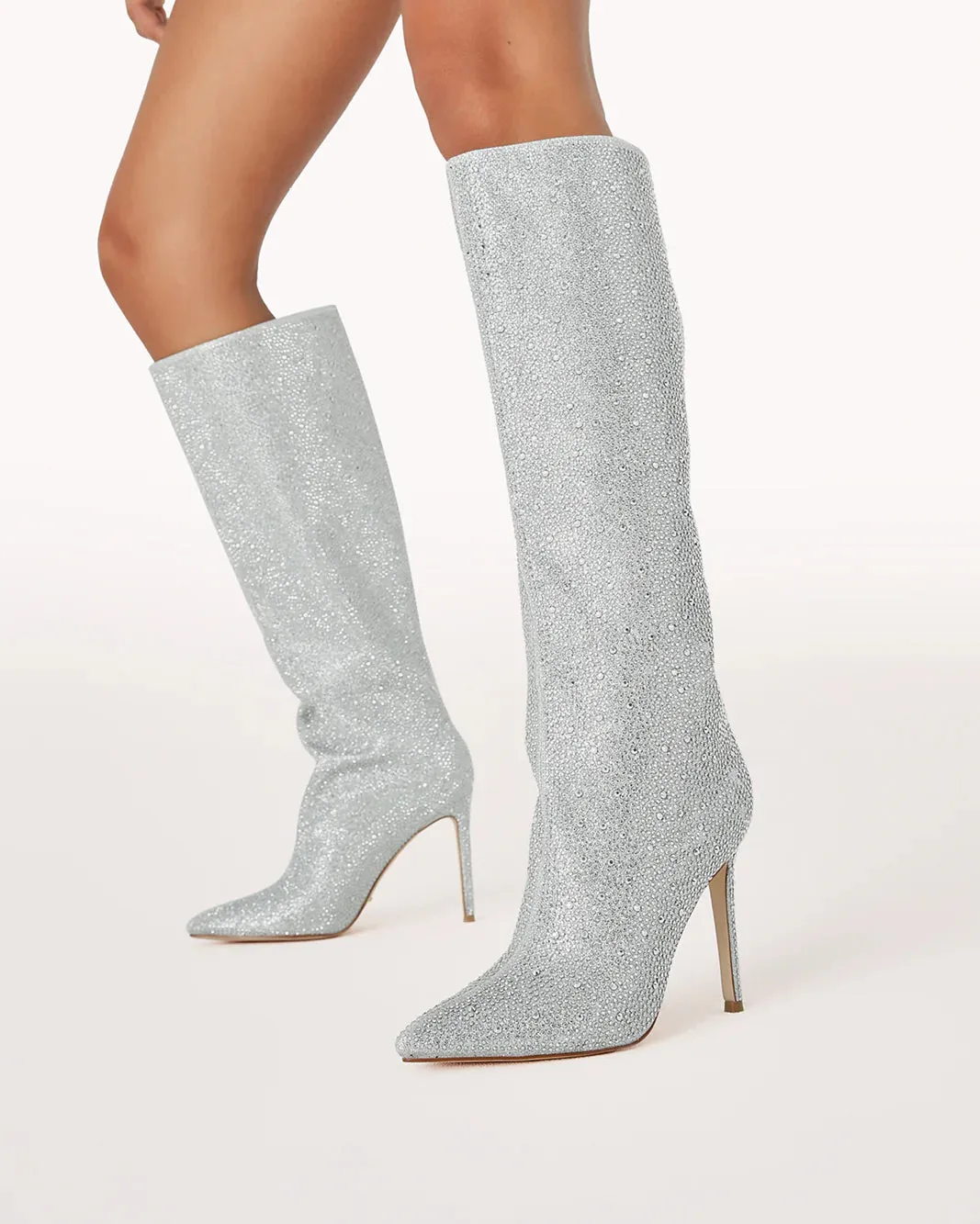 Emmaline Silver Rhinestone Boot