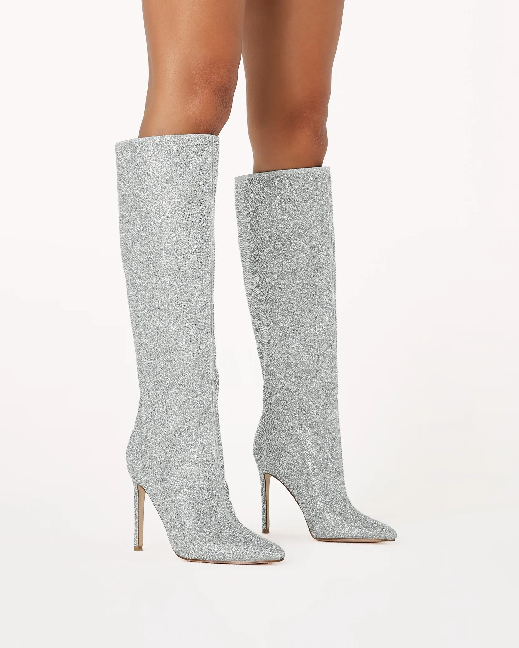 Emmaline Silver Rhinestone Boot