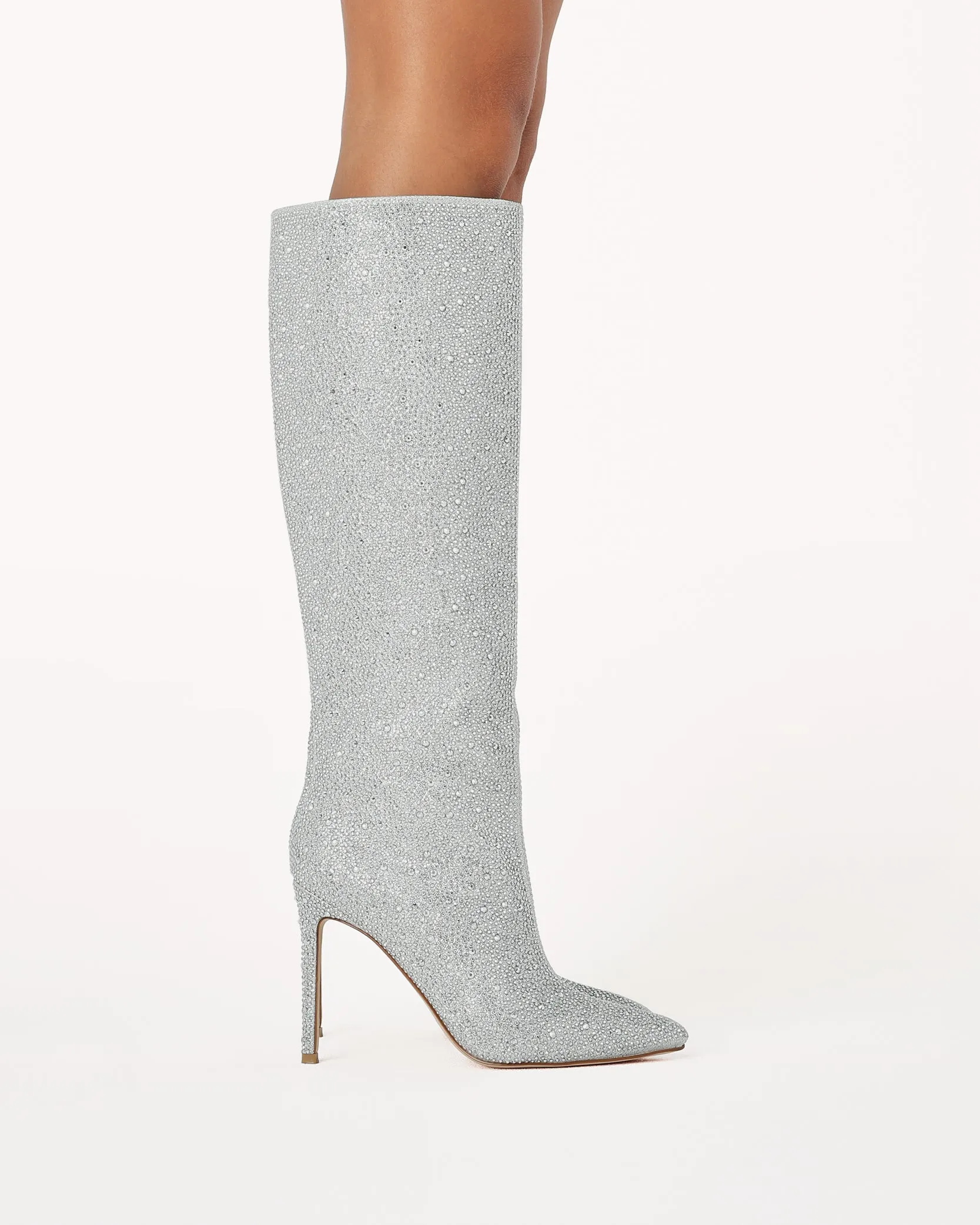 Emmaline Silver Rhinestone Boot