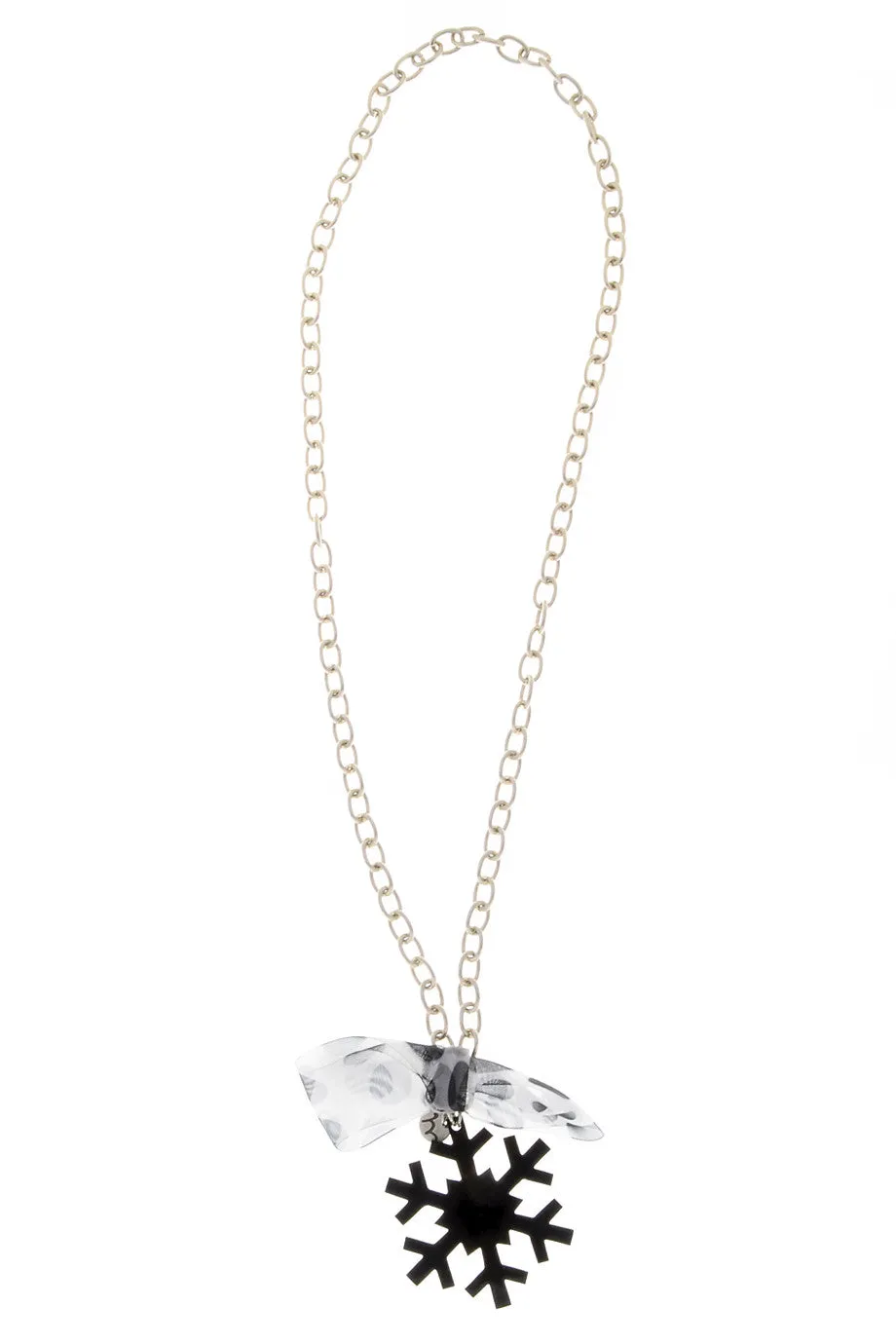 FIOCCO DI NEVE Black Chain Pendant