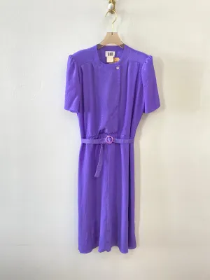 ifi | Purple Dotted Dress w/ Belt (Vintage)