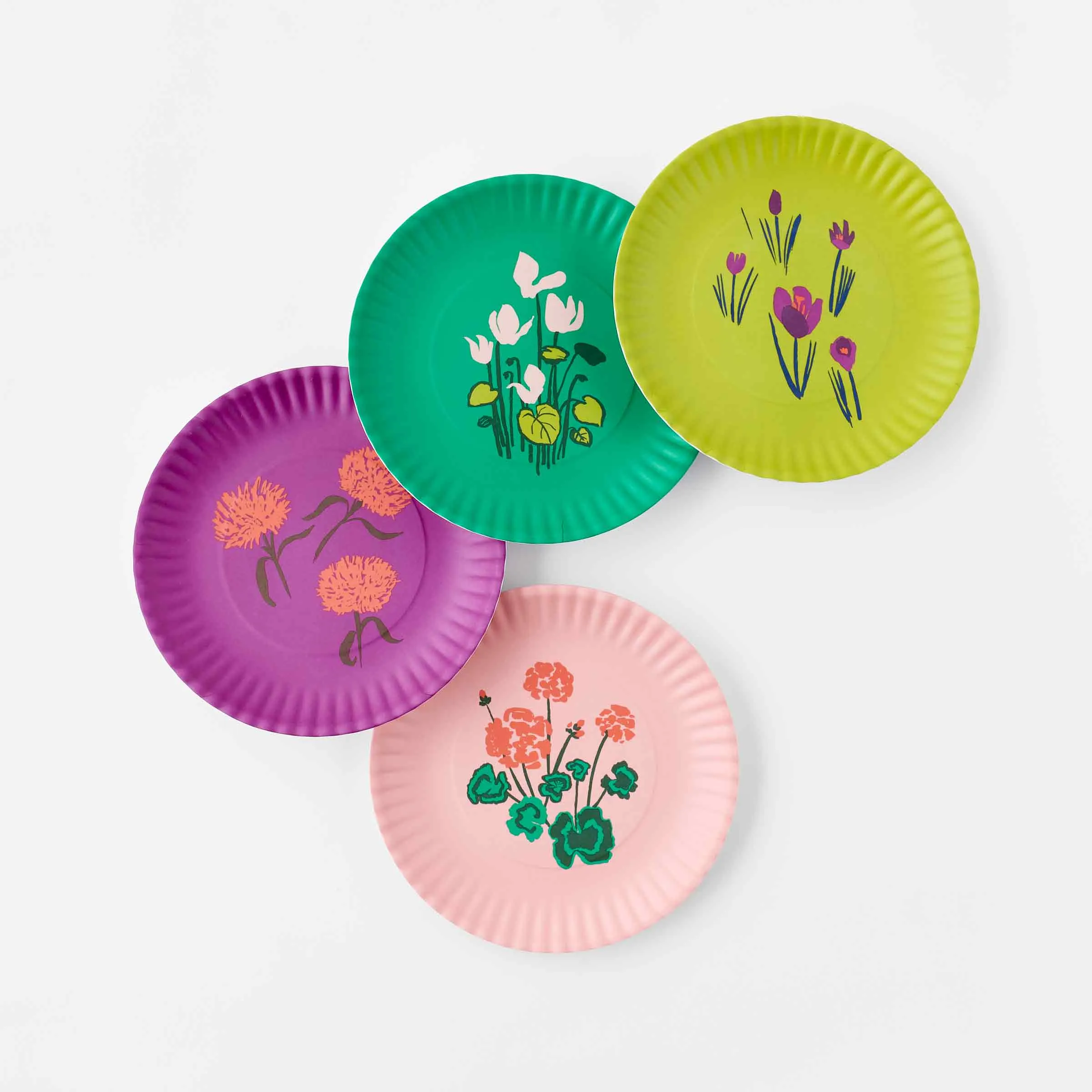 Les Fleurs Melamine Plate Set (9 Inch )