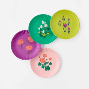 Les Fleurs Melamine Plate Set (9 Inch )