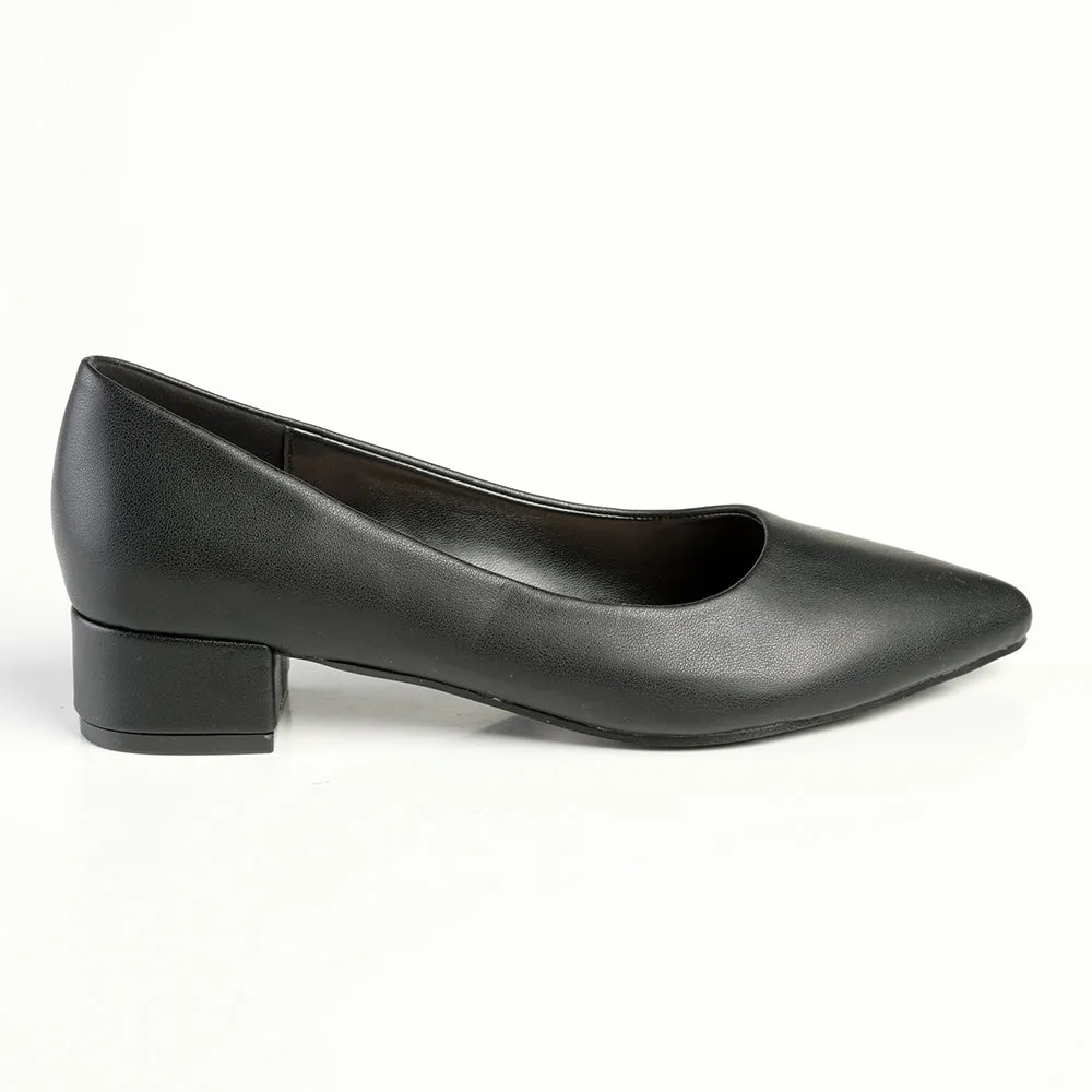 Madison Bernadette Low Block Heel Court - Black