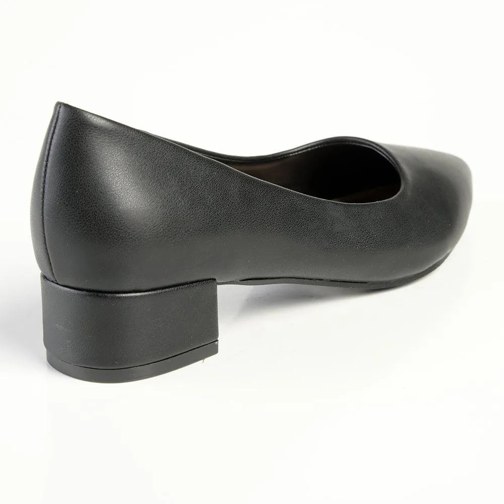 Madison Bernadette Low Block Heel Court - Black