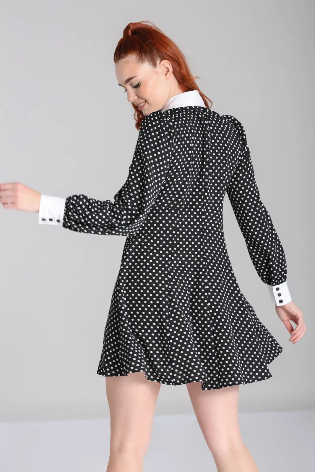 Naomi Polka Dot Mini Dress by Hell Bunny