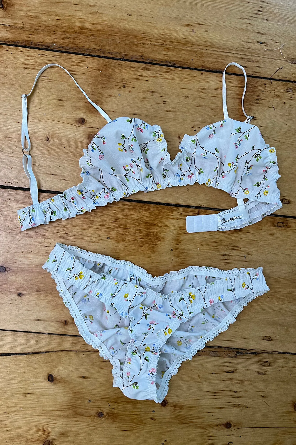 Oleander Bralette in Upcycled Vintage Flower Branch