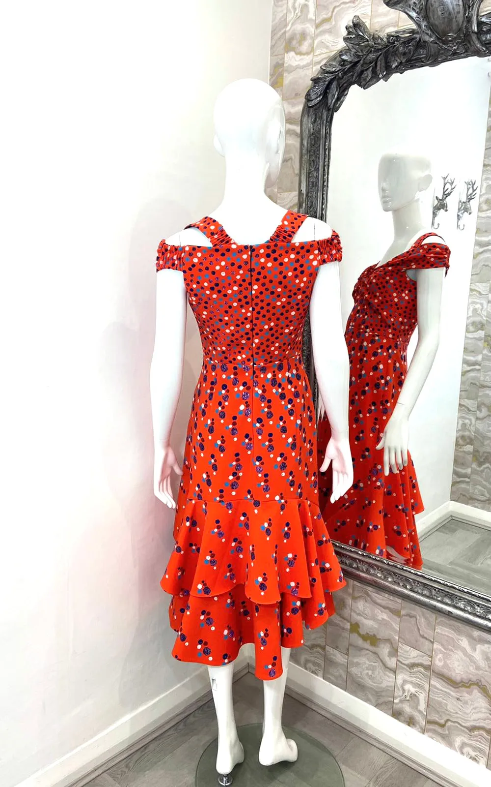 Peter Pilotto Polka Dot Midi Dress. Size 8UK