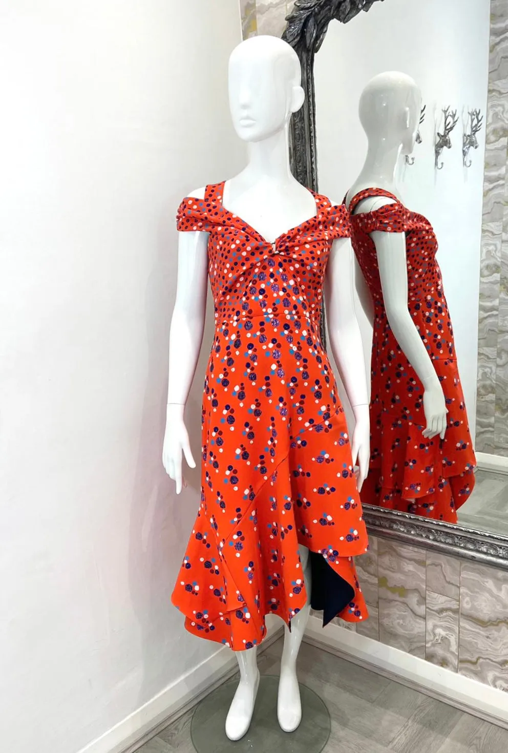 Peter Pilotto Polka Dot Midi Dress. Size 8UK