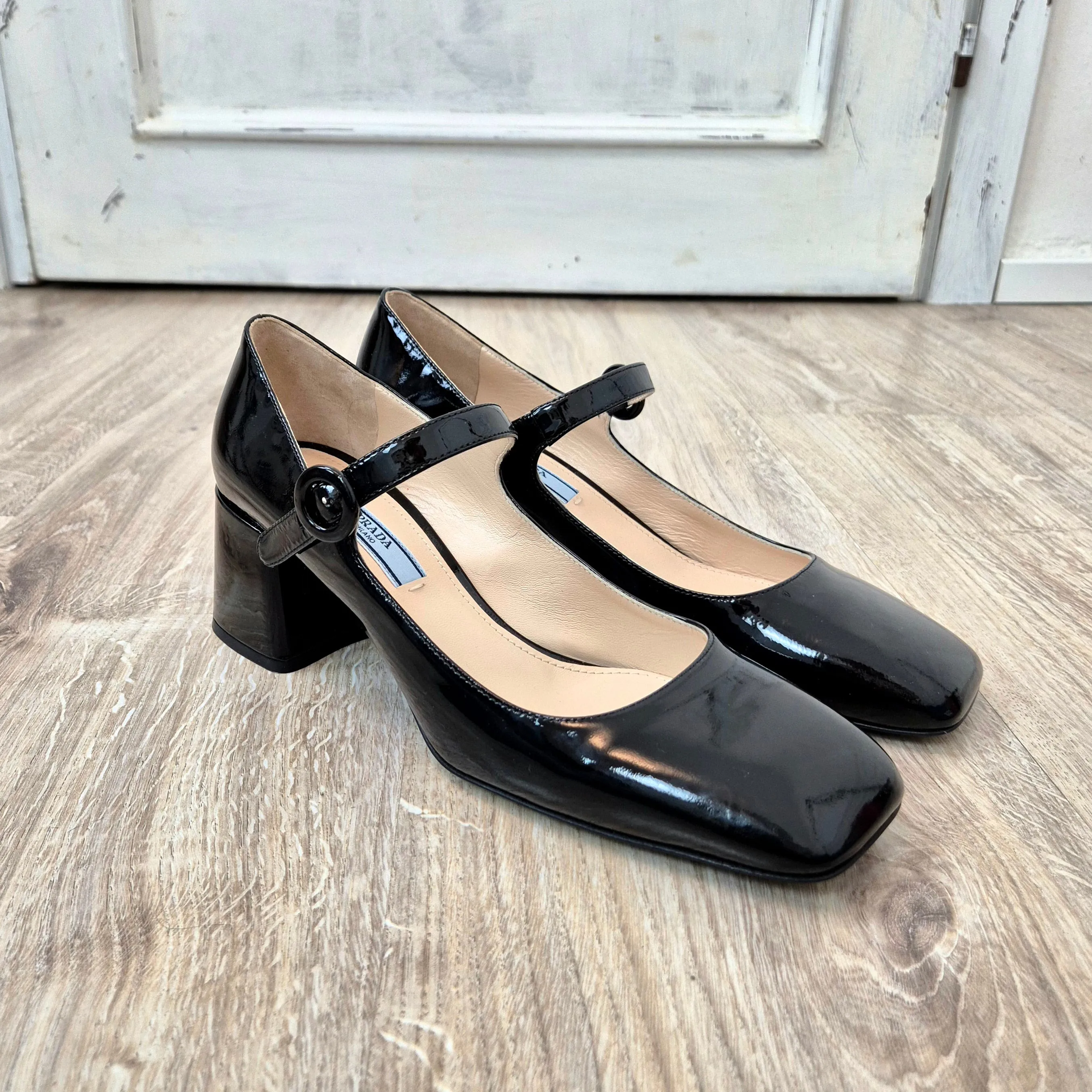 Prada | Mary jane vernice nera nr.37,5