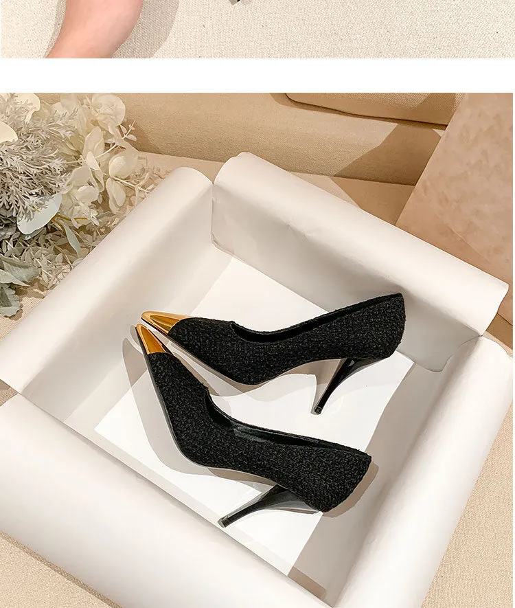 Pre Order:  Pointed Metal Toes Stilettos