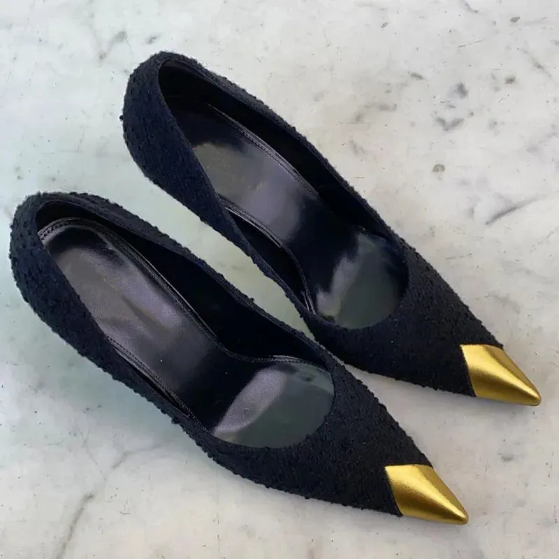 Pre Order:  Pointed Metal Toes Stilettos