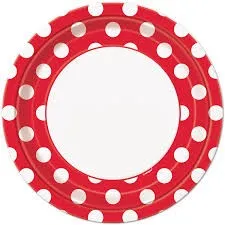 Red Polka Dot - Paper Plates