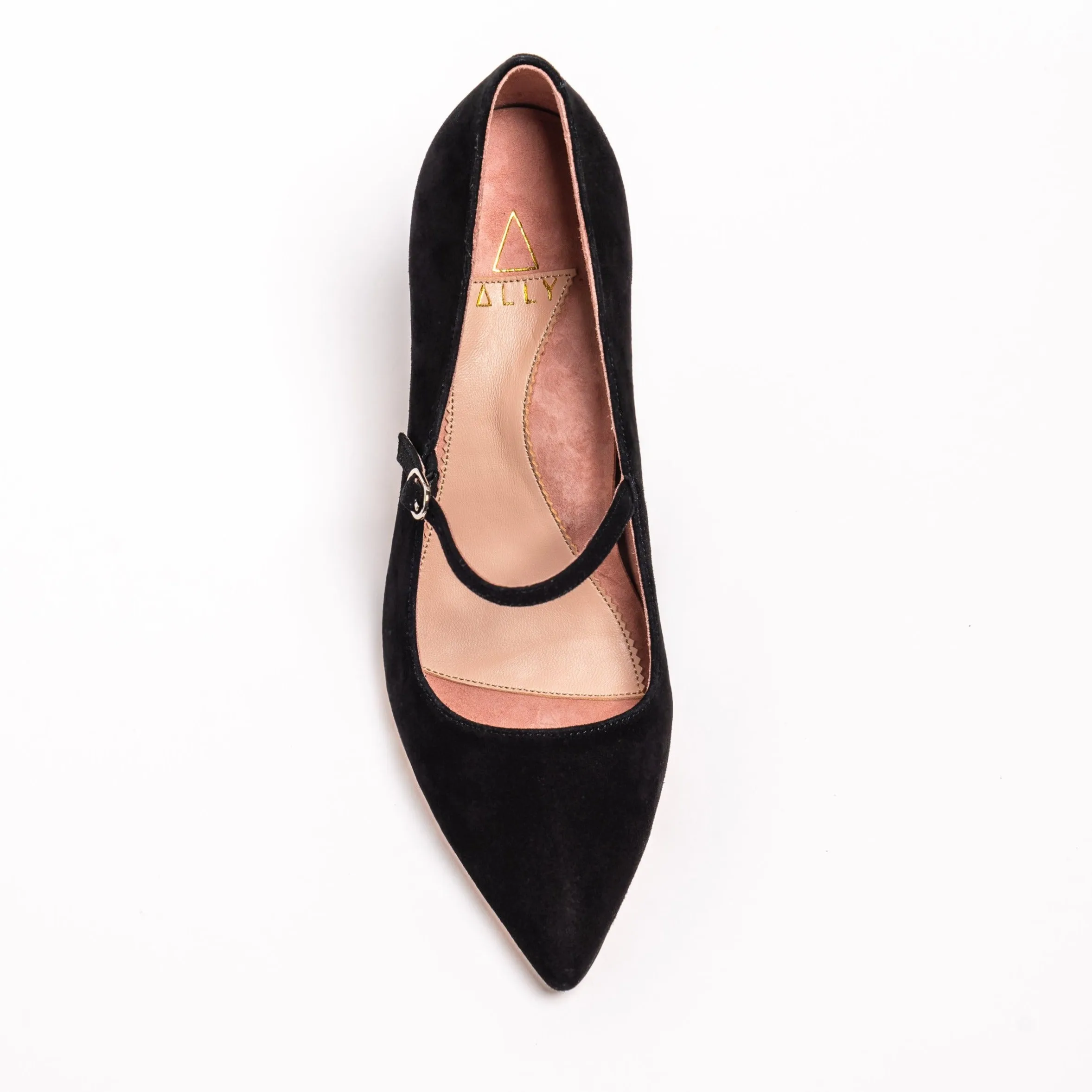 [SAMPLE] Black Suede Mary Jane Pump