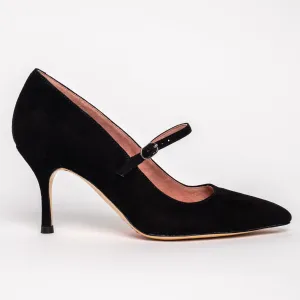 [SAMPLE] Black Suede Mary Jane Pump