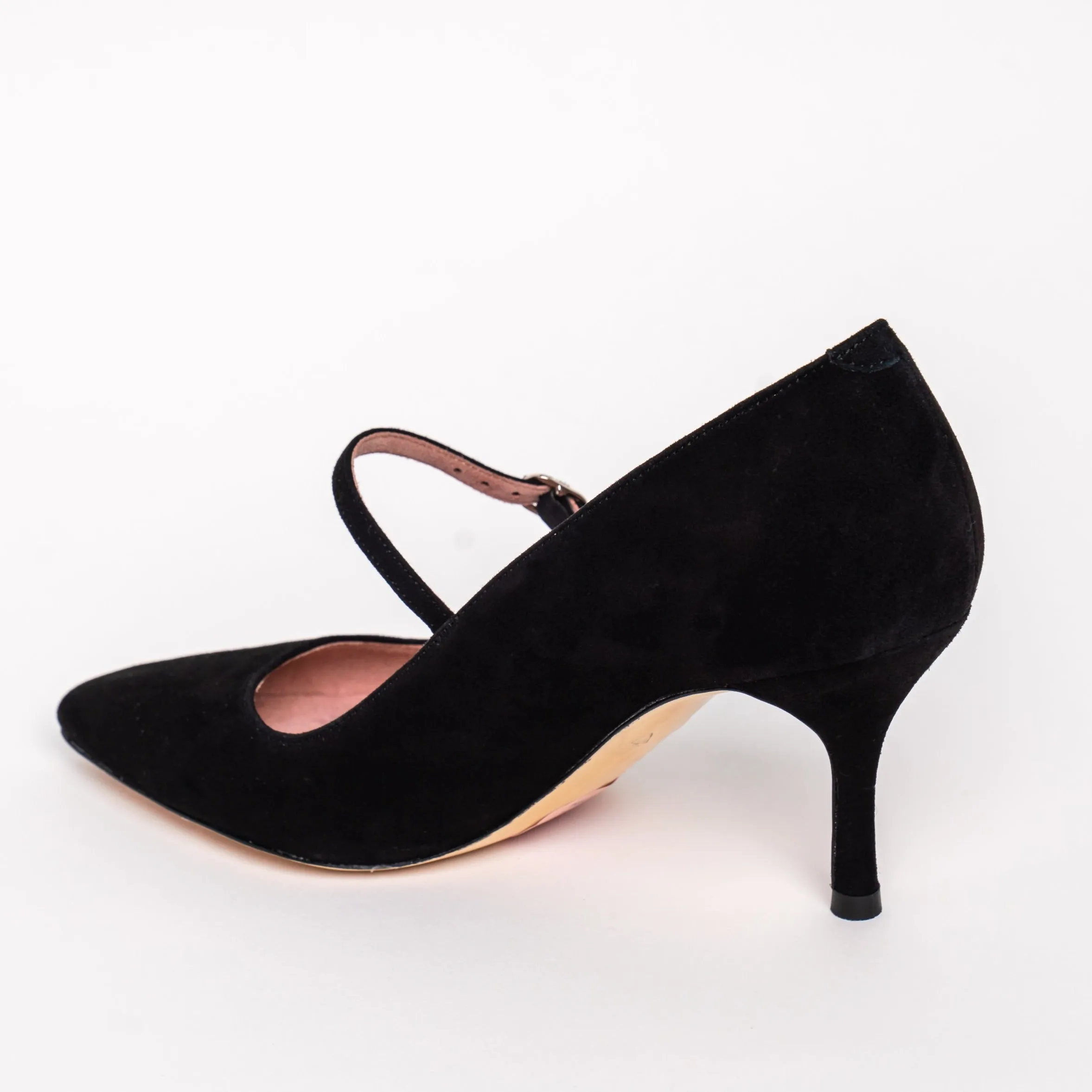 [SAMPLE] Black Suede Mary Jane Pump