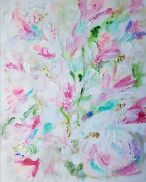 Scattered Flowers Abstract 16x20