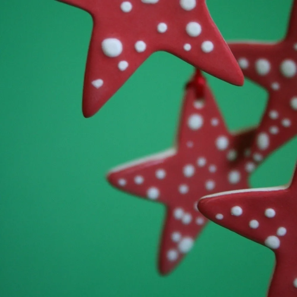 Spotty Red Star Ornament