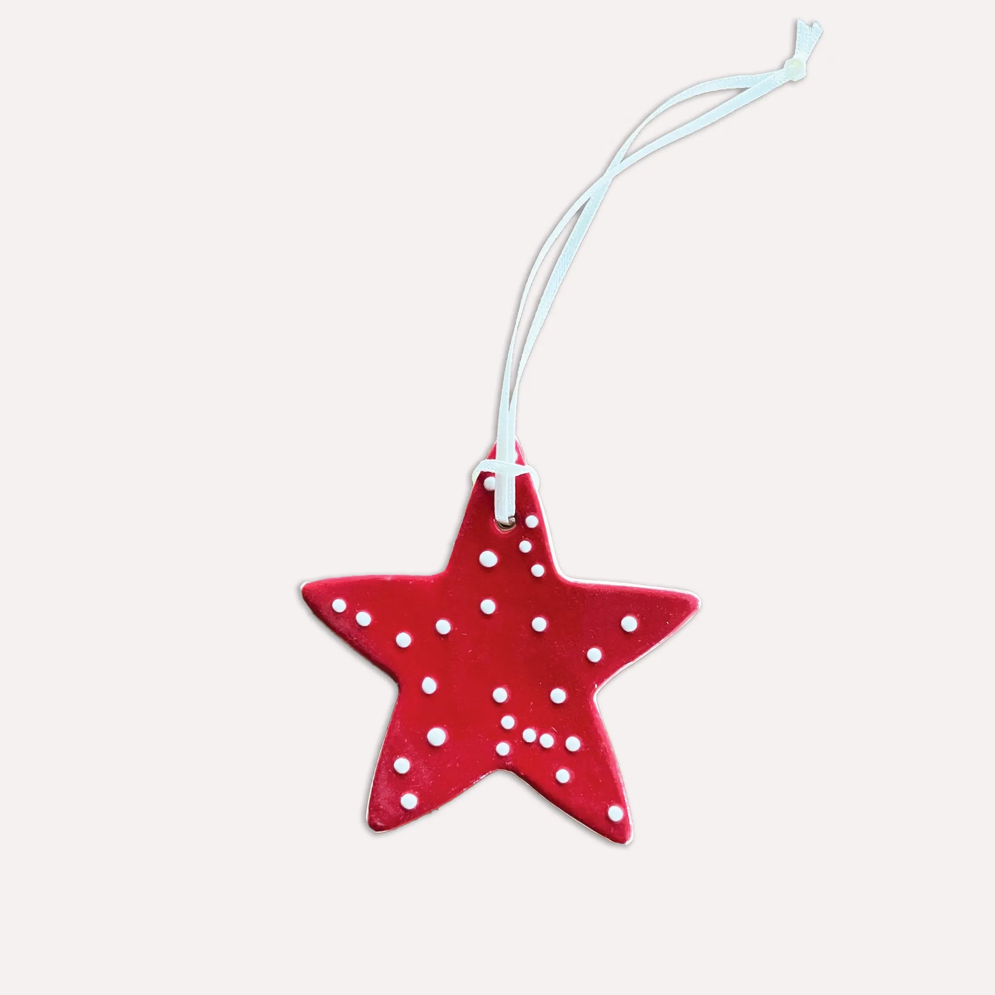 Spotty Red Star Ornament