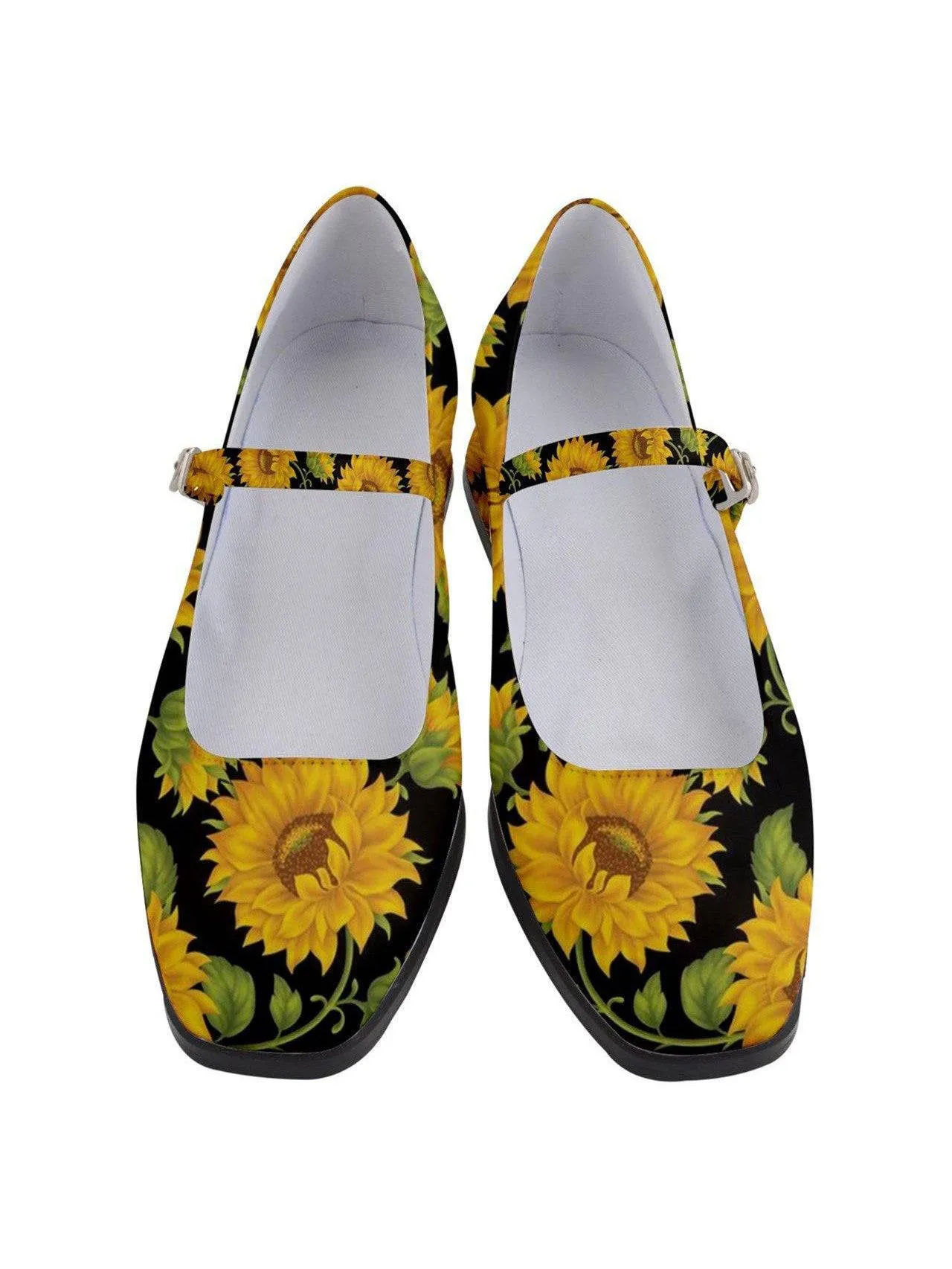 SUNFLOWERS BLACK Women's Mary Jane Shoes