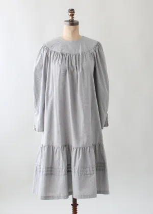 Vintage 1970s Polka Dot Cotton Tent Dress