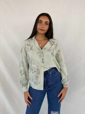 Vintage 90s UN JOUR AILLEURS Floral Shirt