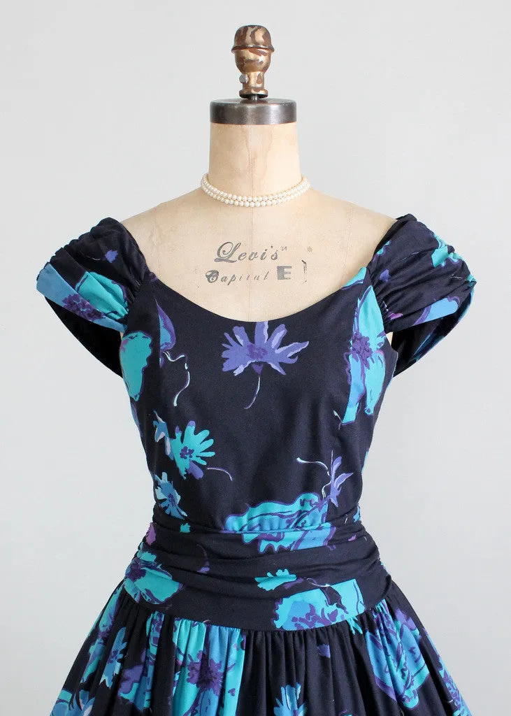 Vintage Laura Ashley Floral 1950s Style Dress