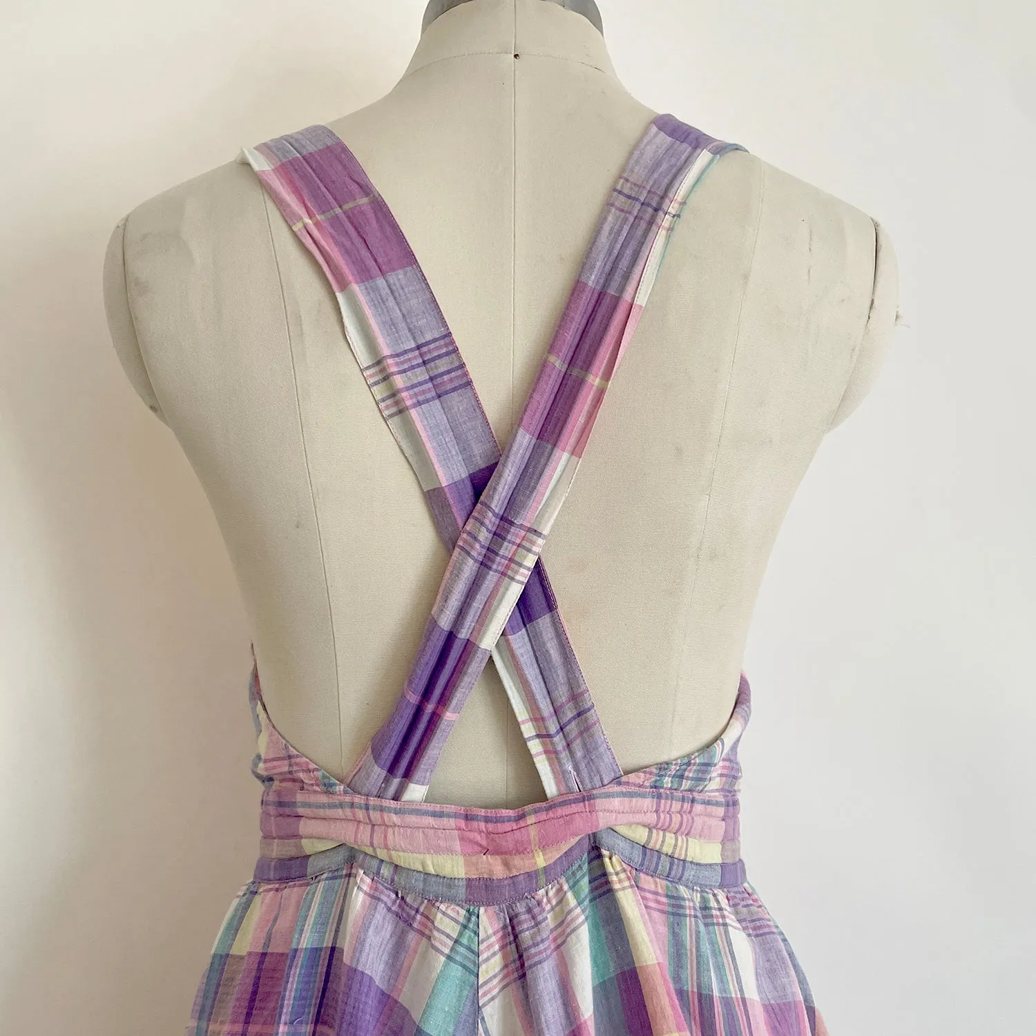 Vintage Plaid Halter Dress