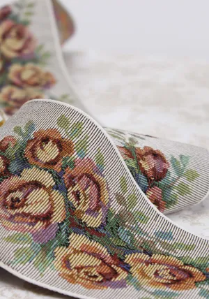 Vintage Rose Jacquard Trim