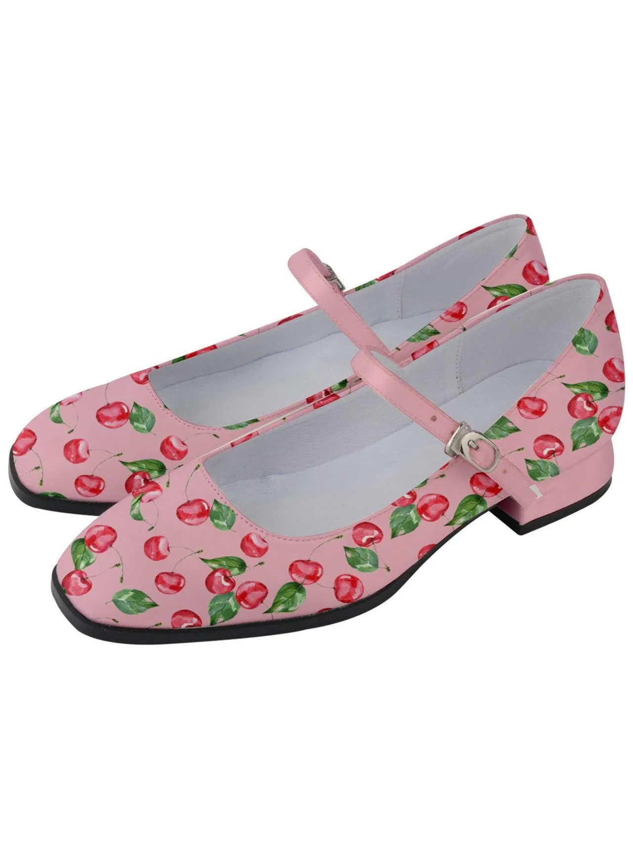 Watercolour Cherries Women's Mary Jane Shoes