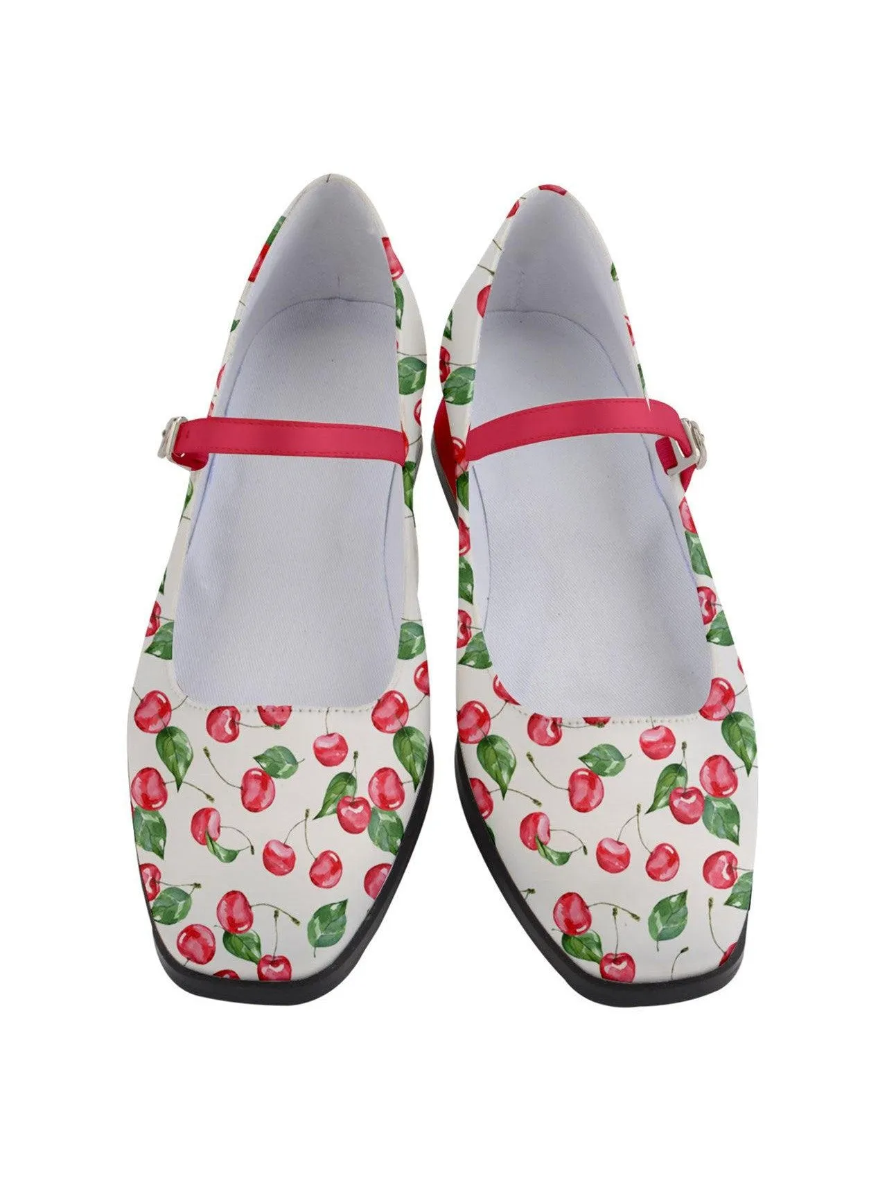 Watercolour Cherries Women's Mary Jane Shoes