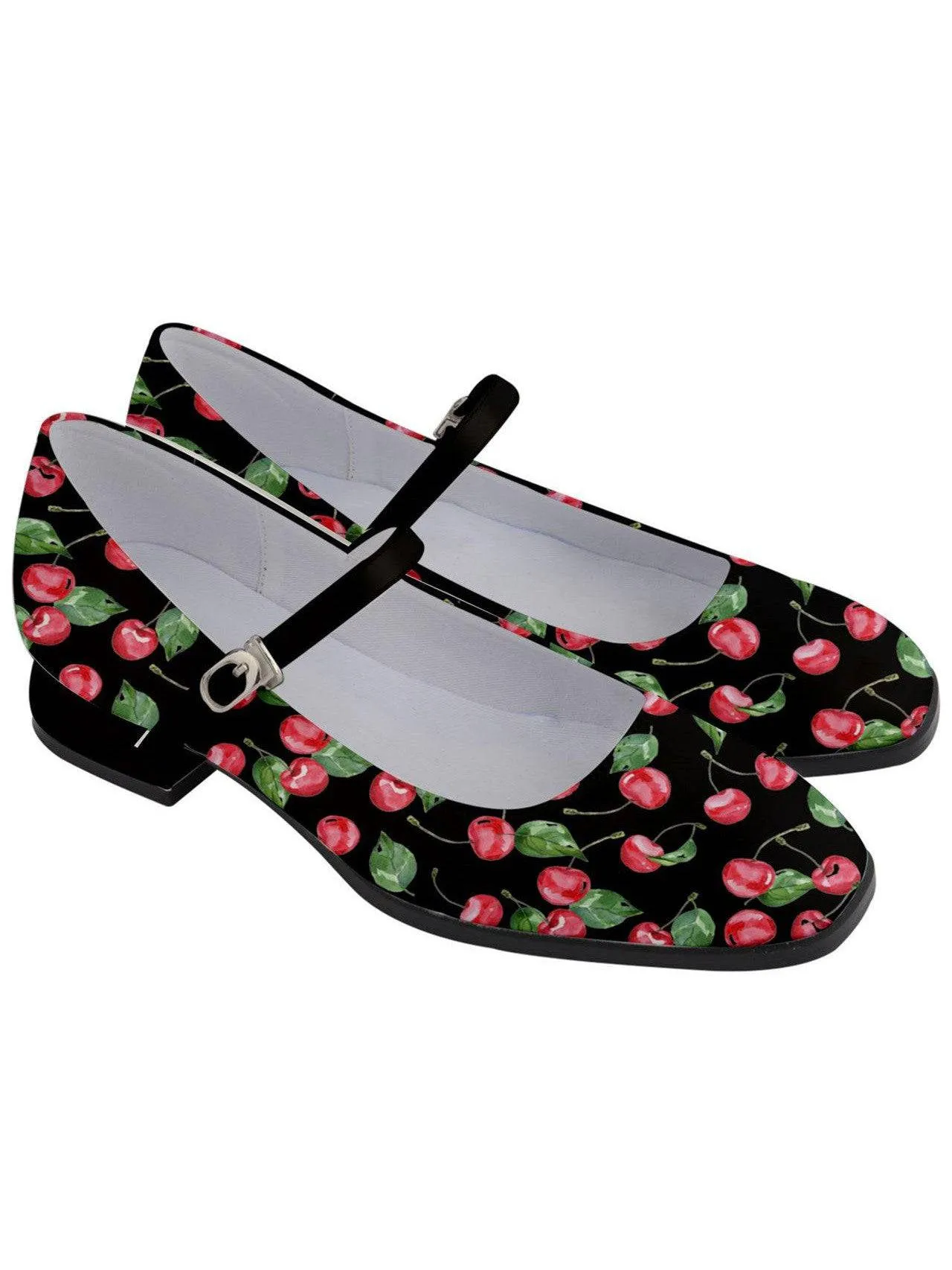 Watercolour Cherries Women's Mary Jane Shoes