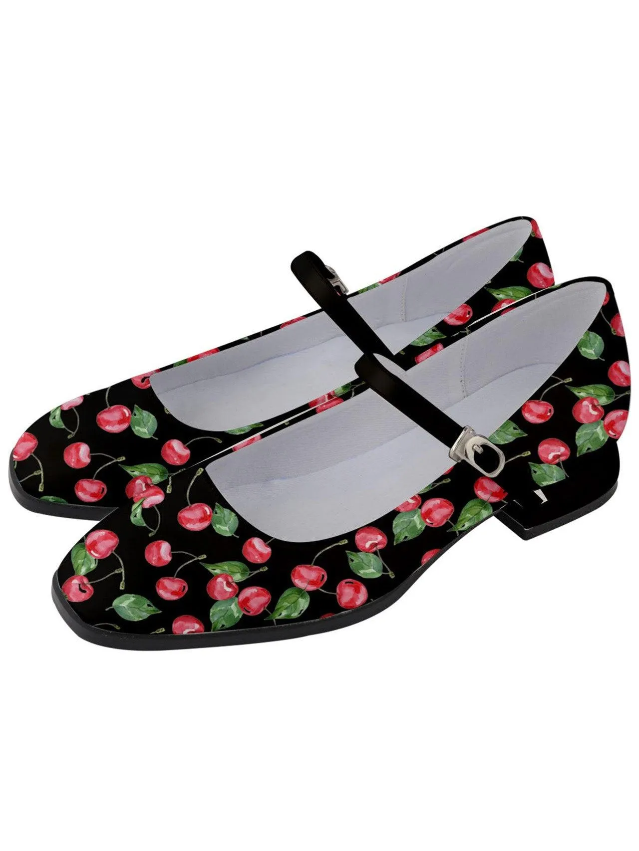 Watercolour Cherries Women's Mary Jane Shoes