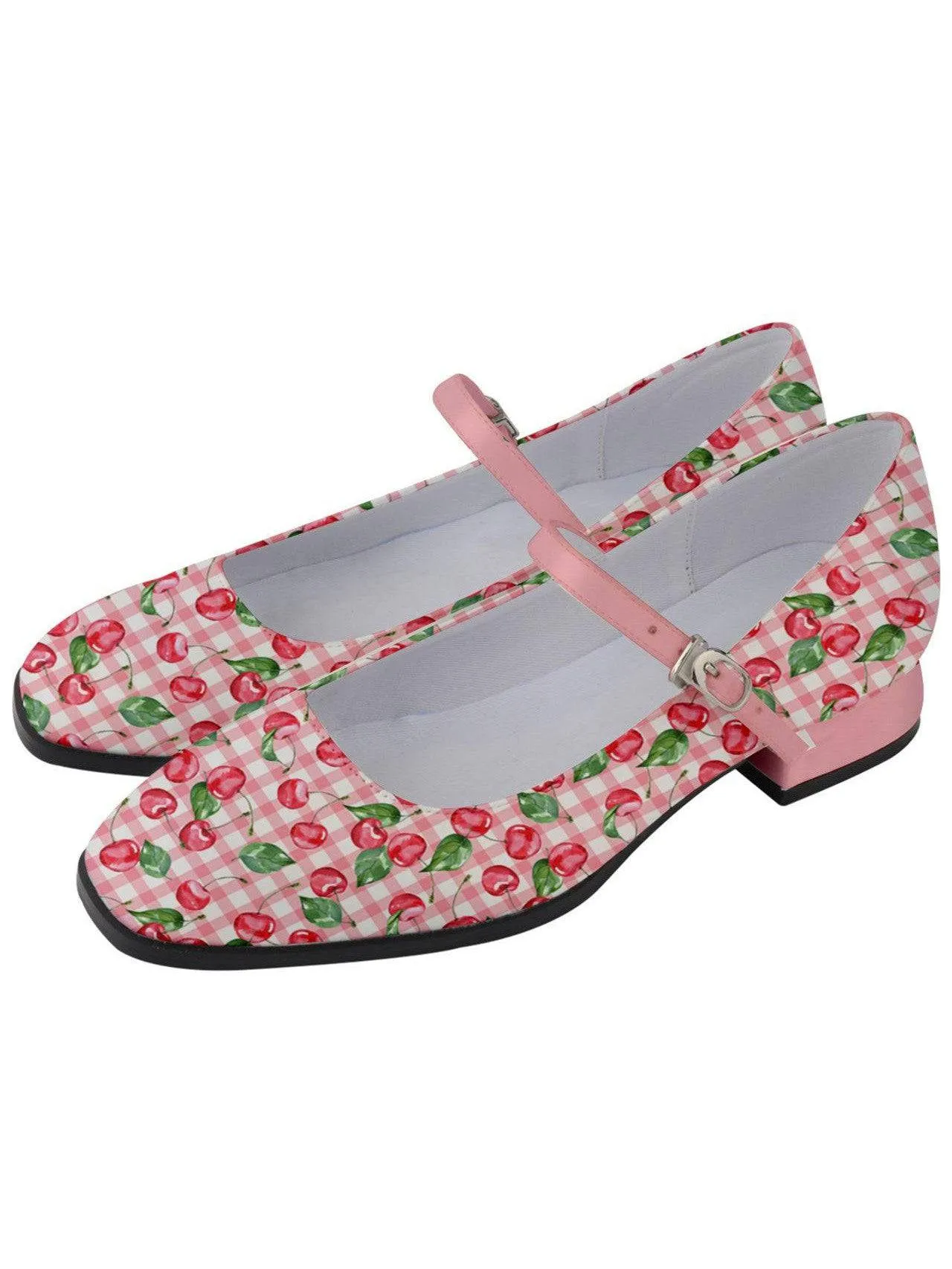 Watercolour Cherries Women's Mary Jane Shoes