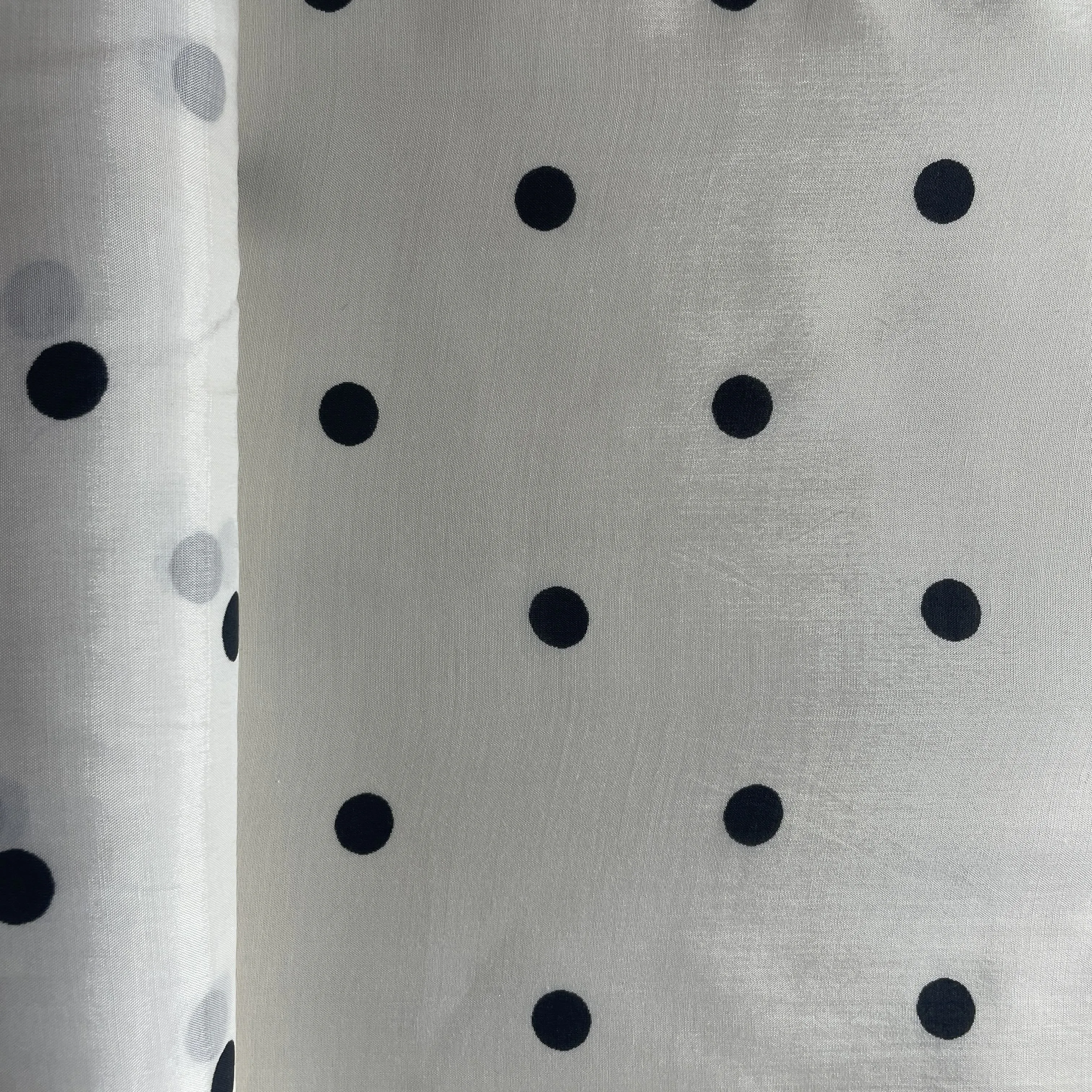 White Polka Dot Muslin Fabric 19333